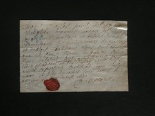 1690 -Certificat militaire, cachet de cire, Mayenne (53)