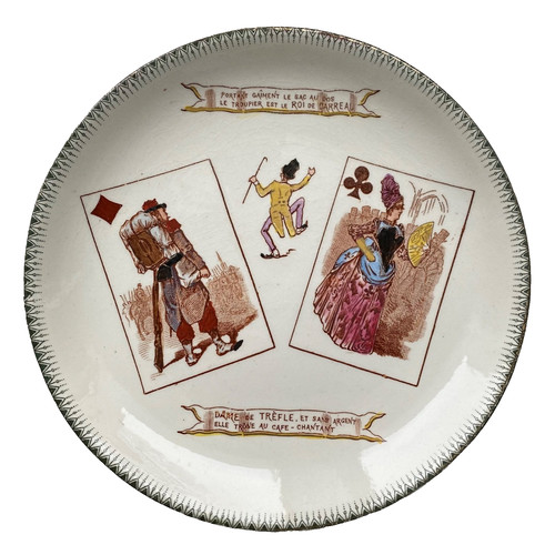 Assiette jeux cartes 3 - de,