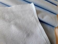 N49 TISSU COTON PERCALE THERMOCOLLANT bleu ciel L88xh210cm blue Sticky fabric 