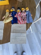 FIGURINE POUET WALT DISNEY MARIONNETTE DONALD ET SES 3 NEVEUX Picsou Avec Script