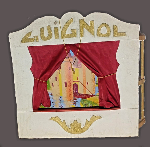 Ancien castelet guignol - castelet, guignol/