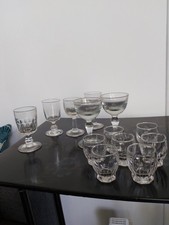 13 verres à liqueur divers dont de bar, fin XIX° et XX°