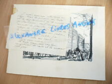 R. GAUTIER-CONSTANT LETTRE MANUSCRIT + GRAVURE signée au crayon