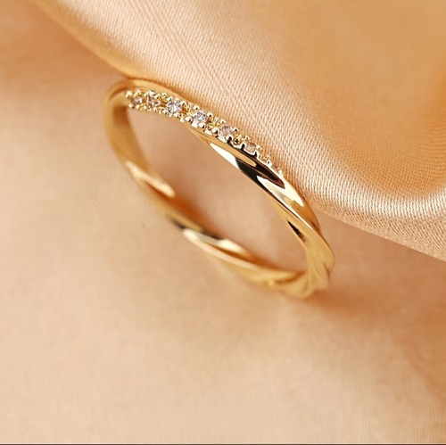 Bague femme plaquée 18k - bague,