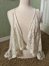 CANDIES Crochet Vest Top Sz L