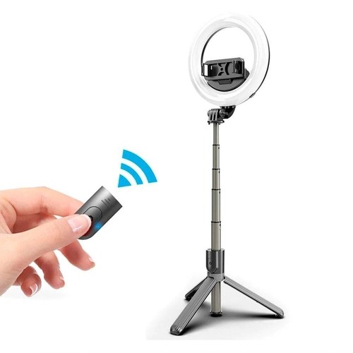 Selfie stick ring light led - light,