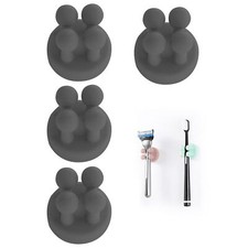 Lot de 4 Supports de Brosse à Dents en Silicone Multifonction pour Rasoir et ...