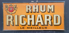 RHUM RICHARD / Plaque - tole publicitaire ancienne / De Andreis Marseille