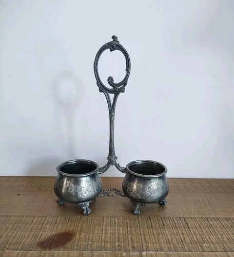 Ancien porte salerons - ancien, double