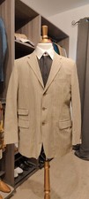 Blazer Charles Le Golf En Lin Et Coton Beige Et Marron  T52 