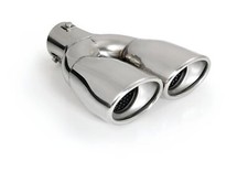 Double Embout de pot d’échappement universel inox rond Pilot TS-47