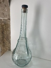 Bouteille ancienne Porto Port Wine en verre tour Eiffel sur ballon de foot Déco
