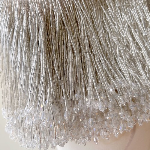 Bordure satin avec franges - en,