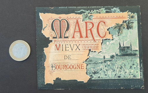 Ancienne étiquette marc - ancienne, de
