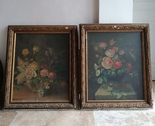 Paire de tableaux huiles sur