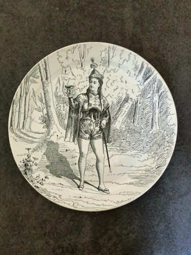 Assiette faïence creil - assiette,