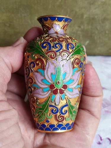 Ancien petit vase émaux - ancien,