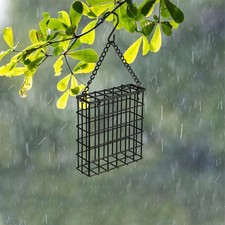 Lot de 2 mangeoires pour oiseaux d'extérieur mangeoires en métal pour observat