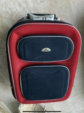PETITE VALISE MARINE & ROUGE À ROULETTES, TRÈS PRATIQUE !