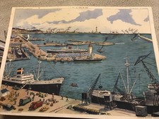 Carte scolaire Pédagogique Rossignol 76x56 Cm Le Port De Mer , Le Port Fluvial