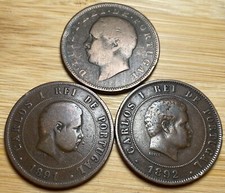LOT DE 3 PIÈCES DE 20 REIS