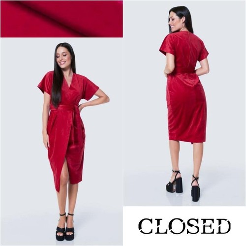 Robe fermée femme velours