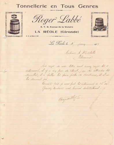 Reole lettre roger - lettre, labbe