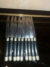 9 couteaux de table lame acier