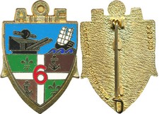 6° Régiment d’Artillerie Coloniale, A.O.F, insigne tradition, Delsart 2636 (H88)