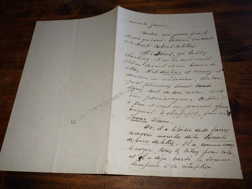 1871 lettre autographe à - ,