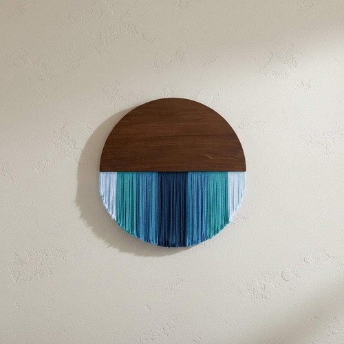 Macramé mural bleu x 50 - bleu, |