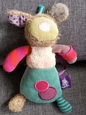 876?Doudou Peluche Moulin Roty les jolis pas beaux petit chien multicolore 15cm