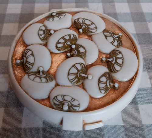 Ancien poudrier art - , en