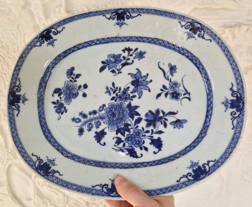 Beau plat porcelaine xviiiéme - plat,