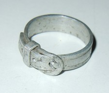 ARTISANAT DE TRANCHÉES - BAGUE DE POILU 14 / 18 - CISELÉE FAÇON CEINTURON - WWI