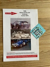 DECALS 1/43 ALPINE RENAULT