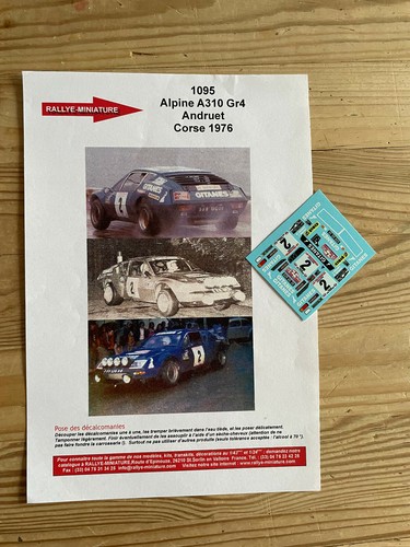 Decals alpine renault - 1/43,