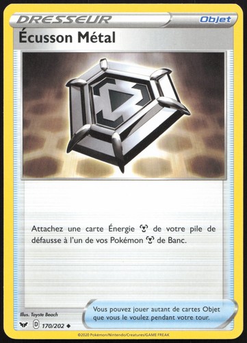 Carte pokémon écusson métal - carte,