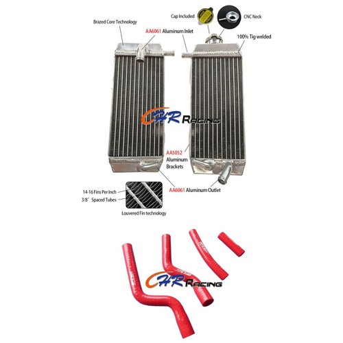 Aluminum radiator red hose - aluminum,