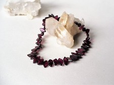 Bracelet grenat perles forme de losange - grenat rouge gemme pierre fine