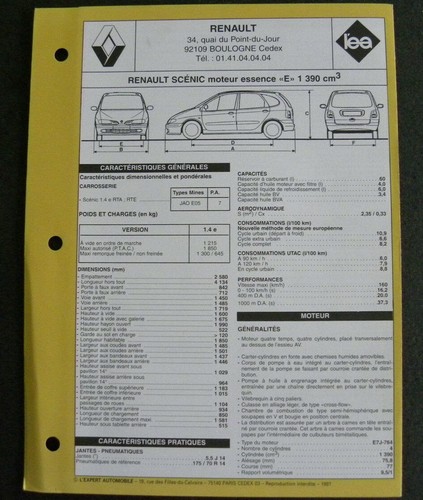 Fiche technique automobile
