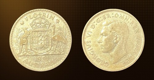 Australia silver florin - silver, 1