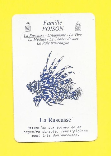 Carte poison la rascasse - poison,