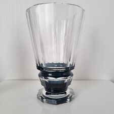 Vase Val Saint Lambert Joseph SIMON 1930 ART DECO Cristal Base Bleue