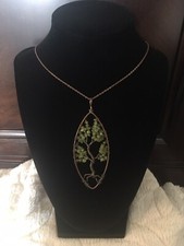 Natural Tree of Life Chakra Chips Beads Copper Pendant For Necklace