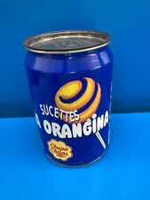 Boîte en tôle sucette ancienne publicitaire Orangina Chupa Chups Canette