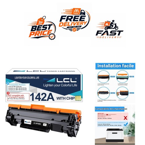 Cartouche toner lcl - 142a, noir