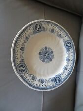 Gien plat décor bleu renaissance 30.3 cm