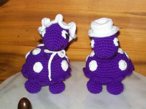 Crochet purple turtles - 7,