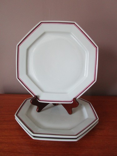 Assiettes plates octogonales - assiettes,